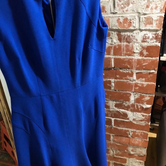 Royal Blue Cache Dress with Gold Accents - Size 10 - Picture 6 of 7